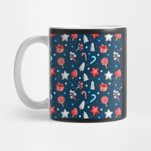 Cute Christmas Pattern - Christmas Baubles Happy Merry Christmas Christmas wrapping paper Cute Santa Claus Pattern Cute Xmas 25th December Dragonfly Christmas Tree Holiday Time Mug